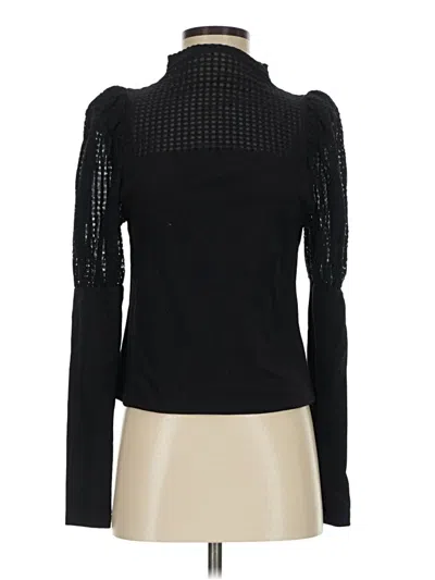 Pre-owned Maeve Long Sleeve Top Black Turtleneck Tops