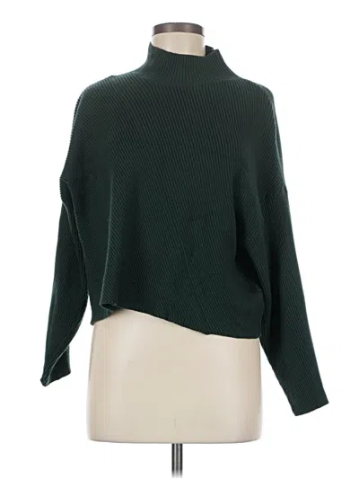 Pre-owned Maeve Long Sleeve Top Green Turtleneck Tops