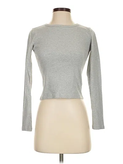 Pre-owned Maeve Long Sleeve T-shirt In Gray