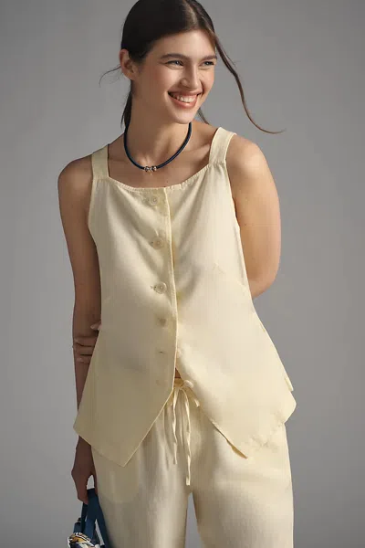 Maeve Longline Vest Top In Yellow