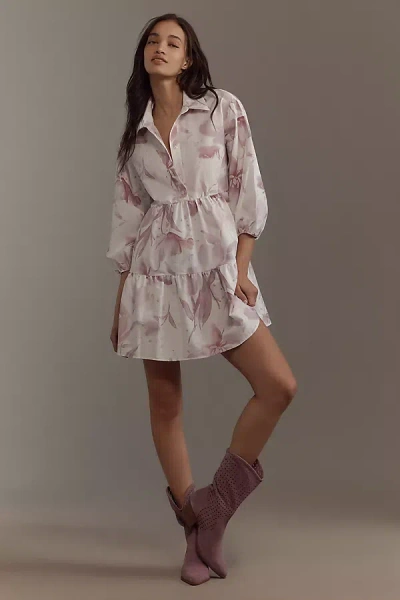 Maeve Loverly Grey X Anthropologie The Bettina Shirt Dress By : Mini Edition In White