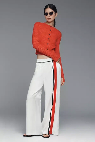 Maeve Low-slung Striped Track Pants In Multicolor