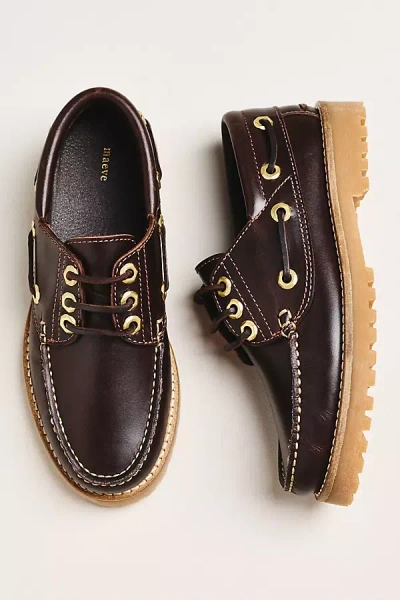 Maeve Lug Sole Boat Shoes In Brown