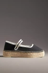 Maeve Mary Jane Espadrille Flats In Black