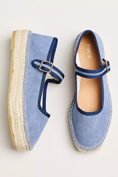 Maeve Mary Jane Espadrille Flats In Blue