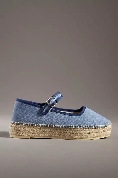 Maeve Mary Jane Espadrille Flats In Blue