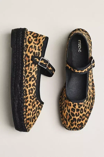 Maeve Mary Jane Espadrille Flats In Brown