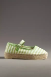 Maeve Mary Jane Espadrille Flats In Green