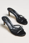 Maeve Mesh Bow Mule Heels In Black