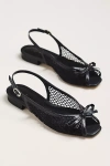 Maeve Mesh Slingback Flats In Black