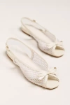 Maeve Mesh Slingback Flats In White