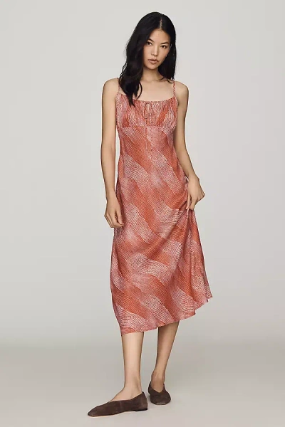 Maeve Midi Slip Dress In Brown