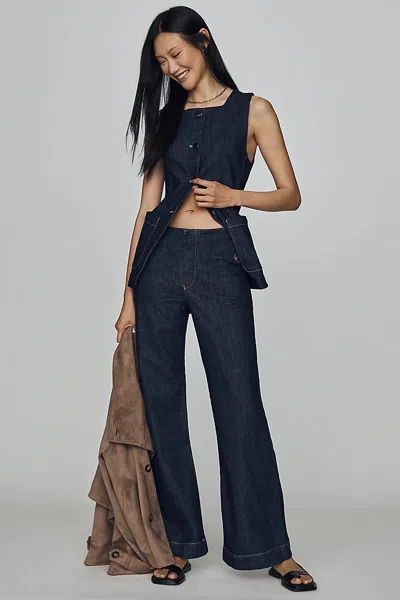 Maeve Mid-rise Flare Jeans In Blue