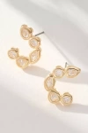 Maeve Mixed Crystal Half-moon Earrings In Gold