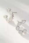 Maeve Mixed Crystal Half-moon Earrings In Silver