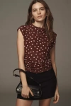 Maeve Mock-neck Mesh Muscle Top In Multicolor