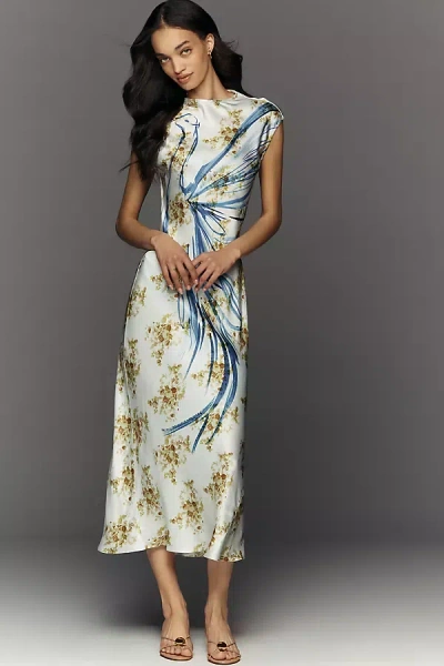 Maeve Mock-neck Midi Slip Dress In Multi