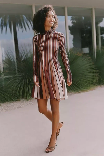 Maeve Mock Neck Mini Dress In Multi