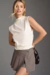 Maeve Mock-neck Muscle Tank Top In White
