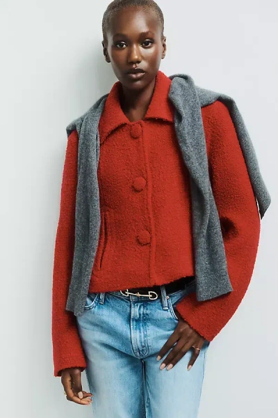 Maeve Mod Wool Blend Jacket In Orange