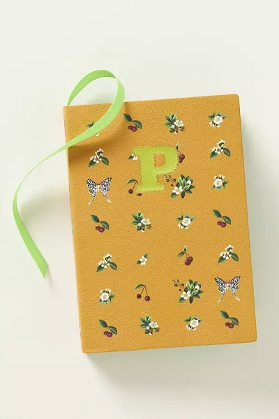 Maeve Monogram Journal In Yellow