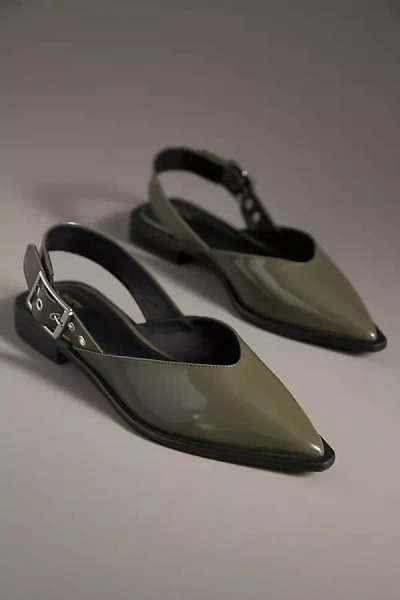 Maeve Moto Pointed-toe Slingback Flats