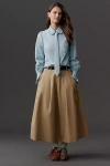 Maeve Necktie Oxford Buttondown Shirt In Blue