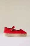 Maeve Netted Mary Jane Flats In Red