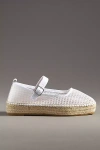Maeve Netted Mary Jane Flats In White