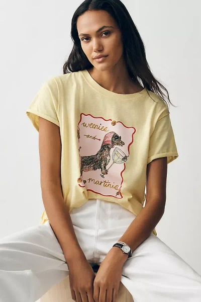 Maeve Nikki Ackerman Caitlin Boxy Tee By  In Yellow