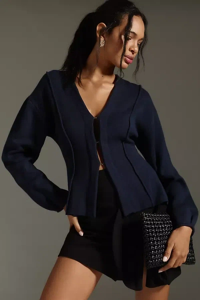 Maeve Open-front Cardigan Sweater In Blue