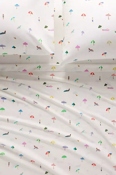 Maeve Organic Cotton Percale Sheet Set In Multi