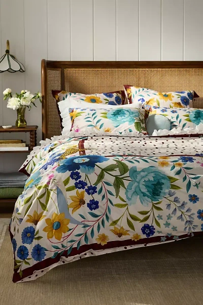 Maeve Organic Cotton Sateen Printed Duvet Cover By