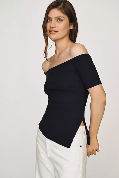 Maeve Oslo Off-the-shoulder Tee In Black