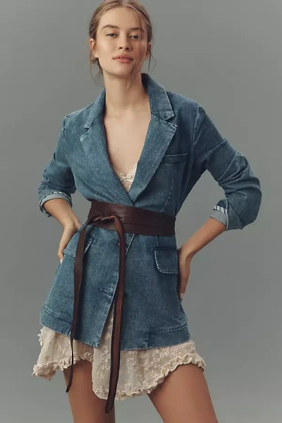Maeve Oversized Denim Blazer Jacket