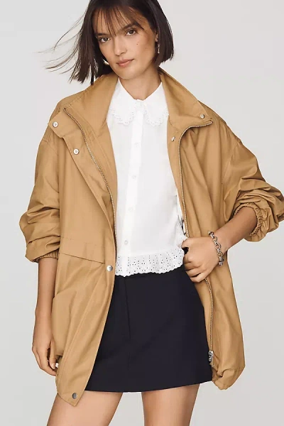 Maeve Oversized Lightweight Jacket In Beige