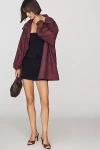 Maeve Oversized Lightweight Jacket In Burgundy