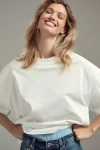 Maeve Oversized Short-sleeve Mercerized Cotton Crew-neck Tee In White