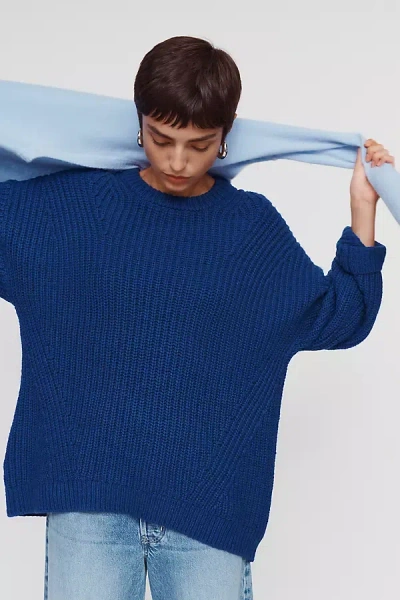 Maeve Oversized Sweater In Blue