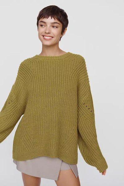 Maeve Oversized Sweater In Green