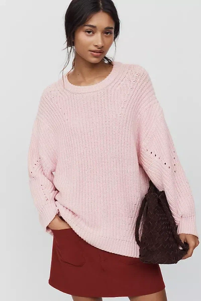 Maeve Oversized Sweater In Pink