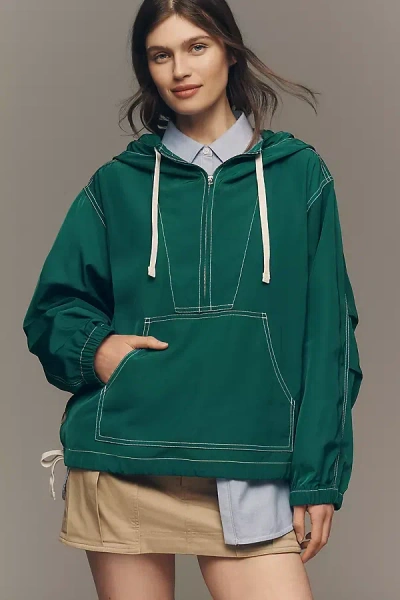 Maeve Packable Anorak Jacket In Green