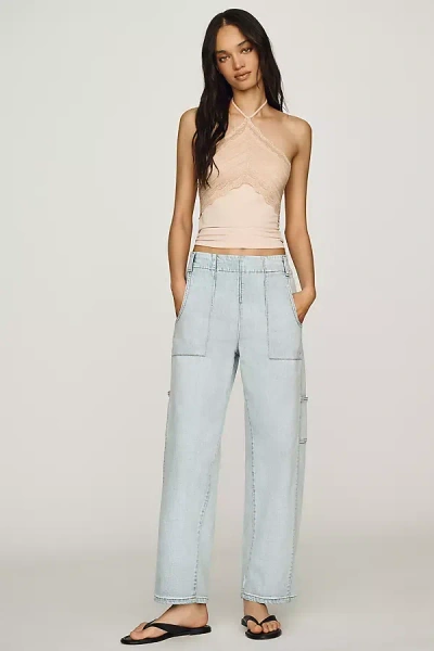 Maeve Painters Mid-rise Tapered Jeans In Blue