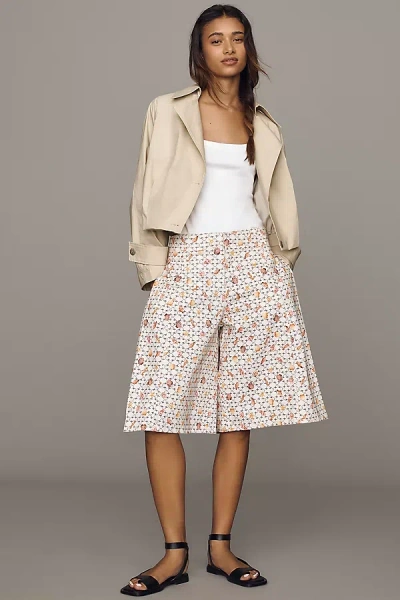 Maeve Palazzo Shorts In White