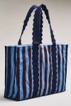 Maeve Patterned Canvas Tote In Blue