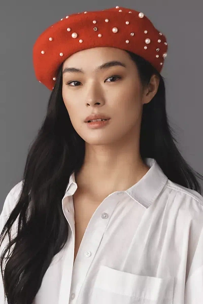 Anthropologie Maeve Pearl Embellished Wool Beret display picture 1