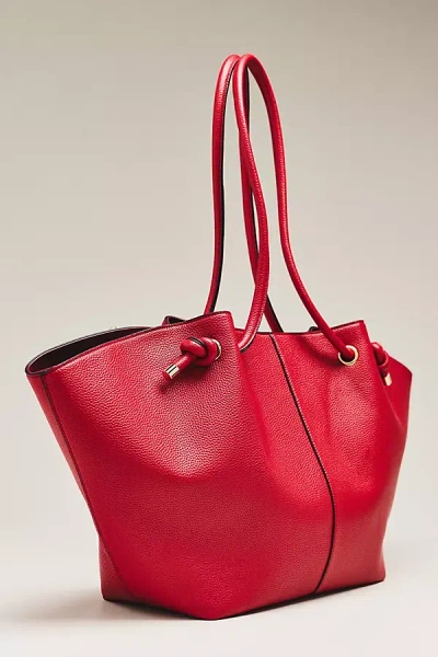 Maeve Pebbled Faux-leather Tote Bag In Red