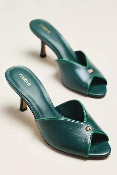 Maeve Peep-toe Kitten Heels In Green