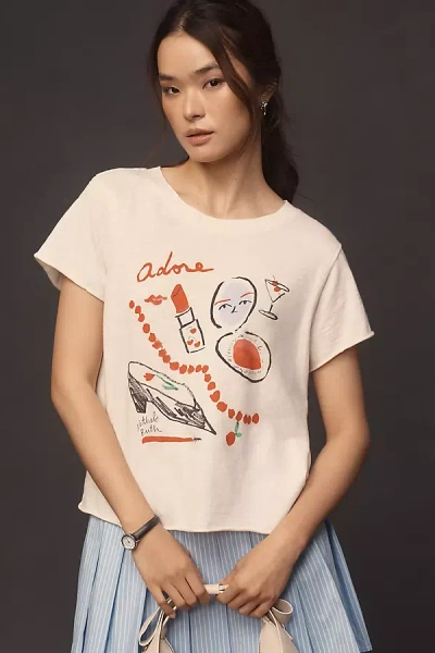 Maeve Phthalo Ruth X  Adore Graphic Tee In Neutral