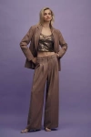 Maeve Pinstriped Elastic-waist Tailored Trousers In Multicolor